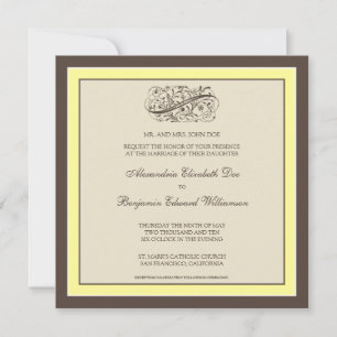 Einfach elegante Hochzeitseinladung (Kanarische In Einladung