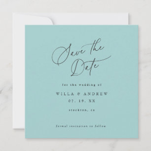 Einfach elegante minimalistische Save-The-Date-Fot Einladung