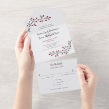 Einfach elegante Red Winter Berries