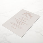 Einfach elegante Rose Gold Vintag Folieneinladung<br><div class="desc">Einfach elegantes Skript Vintag. Hochzeitseinladung. Goldfolie aus Creme und Rose. Eltern von Braut.</div>