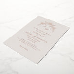 Einfach elegante Rose Gold Vintag Folieneinladung<br><div class="desc">Einfach elegantes Skript Vintag. Hochzeitseinladung. Goldfolie aus Creme und Rose. Eltern von Braut.</div>