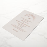 Einfach elegante Rose Gold Vintag II Folieneinladung<br><div class="desc">Einfach elegantes Skript Vintag. Hochzeitseinladung. Goldfolie aus Creme und Rose. Eltern von Braut. Alle Textfolie.</div>