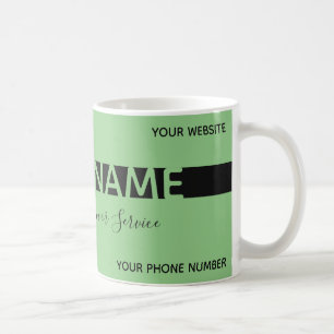 Einfach elegante, schwarz gestreifte Visitenkarte Kaffeetasse