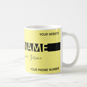Einfach elegante, schwarz gestreifte Visitenkarte Kaffeetasse