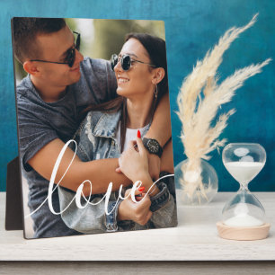 Einfach Elegante Script Typografie Couple Foto Fotoplatte
