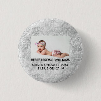 Einfach elegante süße Baby-Mädchen-Foto Button