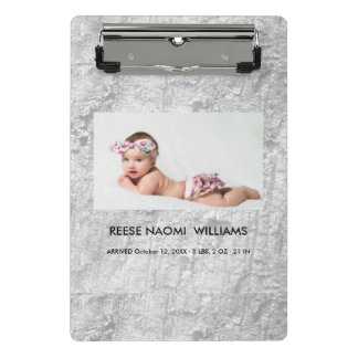 Einfach elegante süße Baby-Mädchen-Foto Mini Klemmbrett