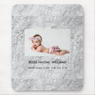 Einfach elegante süße Baby-Mädchen-Foto Mousepad