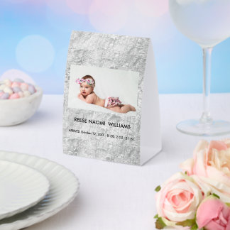Einfach elegante süße Baby-Mädchen-Foto Tischaufsteller