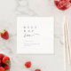 Einfach elegante Typografie Moderne Hochzeit Napki Serviette (Beispiel)