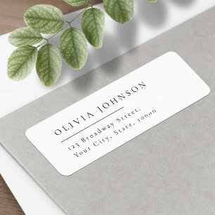 Einfach elegante Typografie Moderne Rücksendeadres