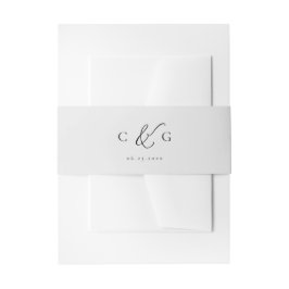 Einfach elegante Typografie Monogram Moderne Hochz Einladungsbanderole