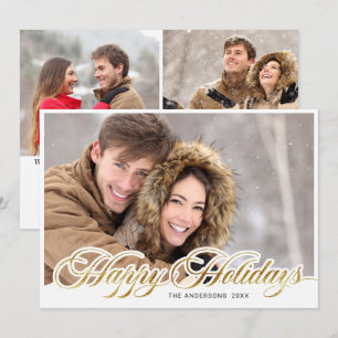Einfach elegante Weihnachten 3 FOTO Grußkarte