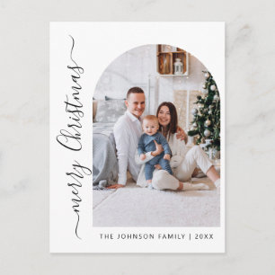Einfach elegante Weihnachts-Foto-Grußkarte Postkarte