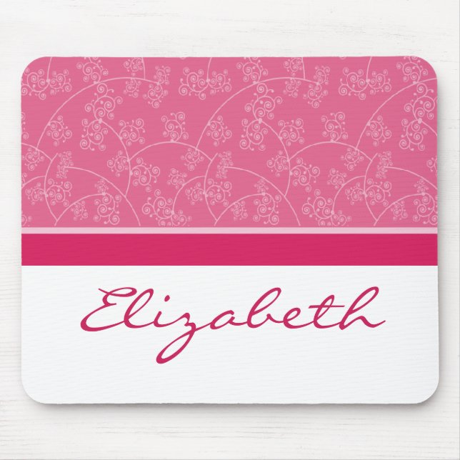 Einfach eleganter Designer Custom Fuschia Mousepad (Vorne)