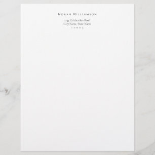 Einfach Eleganter Individuelle Name Persönlicher Briefbogen