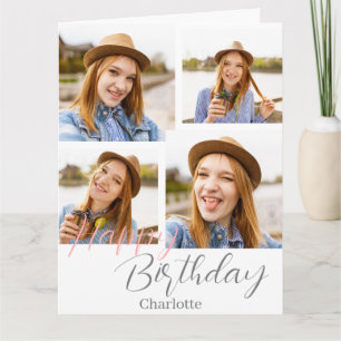 Einfach Eleganter Niedliche Geburtstag Stilvolles Karte