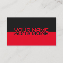 Einfach eleganter Reflektionsname von Schwarz und  Visitenkarte