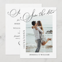 Einfach elegantes Calligraphy Wedding Foto