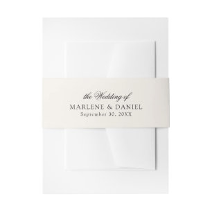 Einfach Elegantes Elfenbein Creme Off White Formal Einladungsbanderole