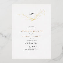 Einfach elegantes Foliage Wedding Gold