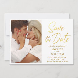 Einfach elegantes Foto Hochzeit Save the Date einf
