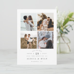 Einfach elegantes Foto reinigen Save The Date