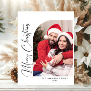 Einfach Elegantes FOTO Weihnachten Gruß Postkarte