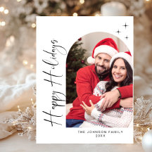 Einfach Elegantes FOTO Weihnachten Gruß