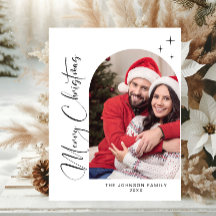 Einfach Elegantes FOTO Weihnachten Gruß