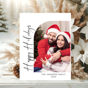 Einfach Elegantes FOTO Weihnachten Gruß Postkarte