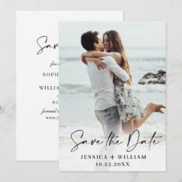 Einfach elegantes Hochzeitsimples Save the Date Fo