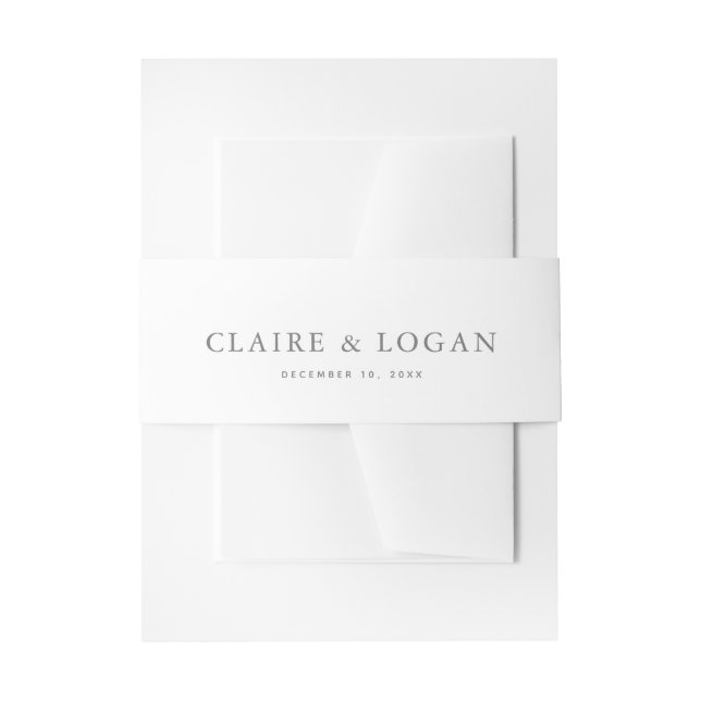 Einfach elegantes Minimal White Wedding Bly Band (Vorderseite Beispiel)