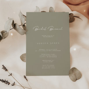Einfach elegantes Minimalistisches Bridal Brunch E Einladung