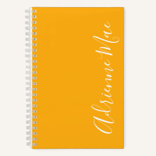 Einfach elegantes Safron Gelb Personalisiert 5.5x8 Notizbuch
