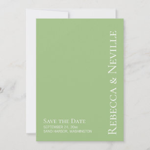Einfach Elegantes Salbei-Foto Save the Date