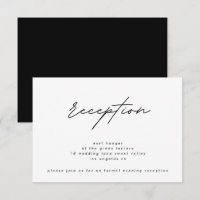 Einfach elegantes Schwarz-weißes Hochzeitsempfang
