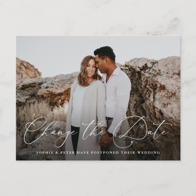 Einfach elegantes Skript ändern Sie das Datum der  Ankündigungspostkarte (Vorderseite)