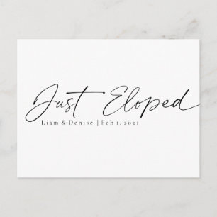 Einfach eloxierte, elegante Script-Minimal-Ankündi Postkarte