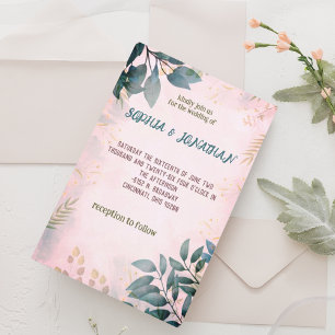 Einfach Eukalyptus Greenery Wedding Einladung