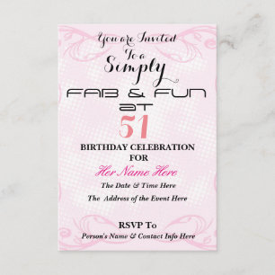 Einfach FAB & FUN bei 51 - - Save The Date
