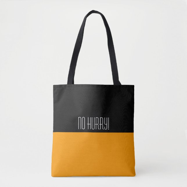 Einfach Farben ORANGE und Text Tasche (Vorderseite)