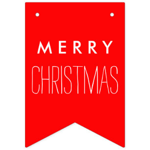 Einfach Farben & Text: NUR KLEINE CHRISTMAS Wimpelkette