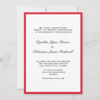 Einfach farbig Rahmen rote schwarze Hochzeitseinla