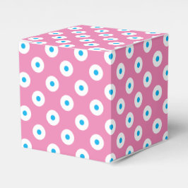Einfach & freundlich Rosa, Weiß und Blau Polka gep Geschenkschachtel
