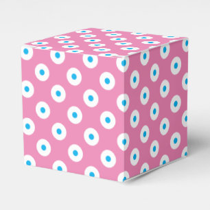Einfach & freundlich Rosa, Weiß und Blau Polka gep Geschenkschachtel