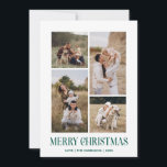 Einfach frohe Weihnachten 4 Foto Collage | GREEN<br><div class="desc">Senden Sie Ihre Urlaubssaison mit unserer minimalistischen und stilvollen Urlaubskarte mit einer atemberaubenden 4-Foto-Collage vorne und einer eindrucksvollen "Fröhlichen Weihnachtsbotschaft" in moderner grüner Typografie mit Retro-Vibes. Personalisieren Sie die Kartenvorderseite mit Ihren eigenen Fotos und benennen Sie sie für eine wirklich einzigartige Touch. Die Rückseite der Karte behält das gleiche elegante...</div>