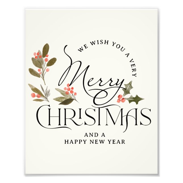 Einfach frohe Weihnachtsfeiertage Fotodruck (Vorne)