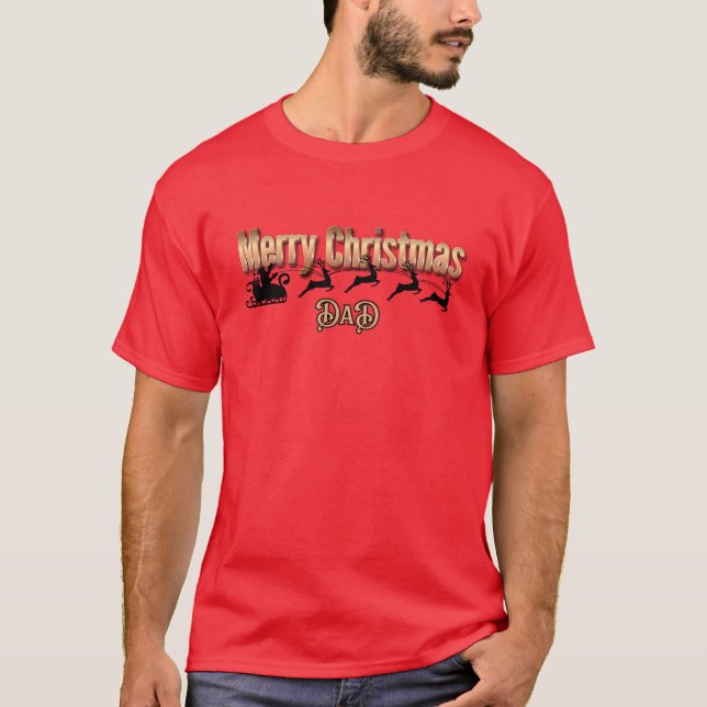 Einfach froher Weihnachts-Vater T-Shirt (Vorderseite)