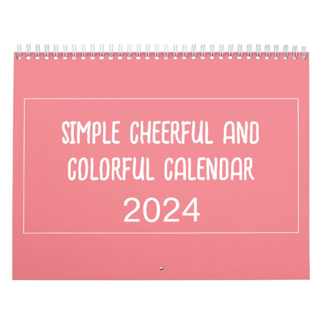 Einfach fröhlicher, farbenfroher Kalender (Titelbild)